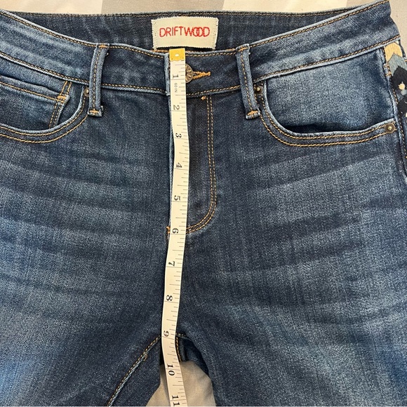 Driftwood Jackie Chevron Embroidered Skinny Jeans sz 26 - Picture 12 of 14